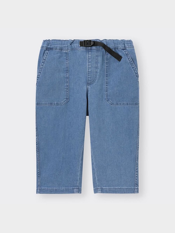 KIDS(男女兼用)ストレッチデニムクロップドパンツ