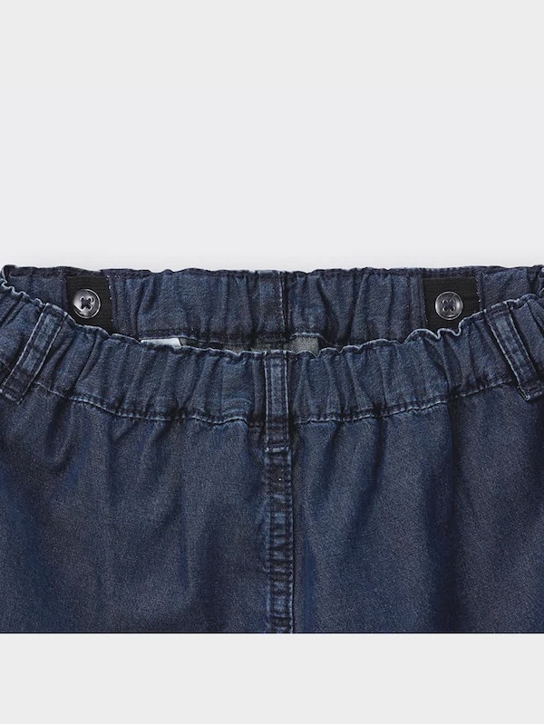 KIDS(男女兼用)デニムワイドカーゴジョガーパンツ