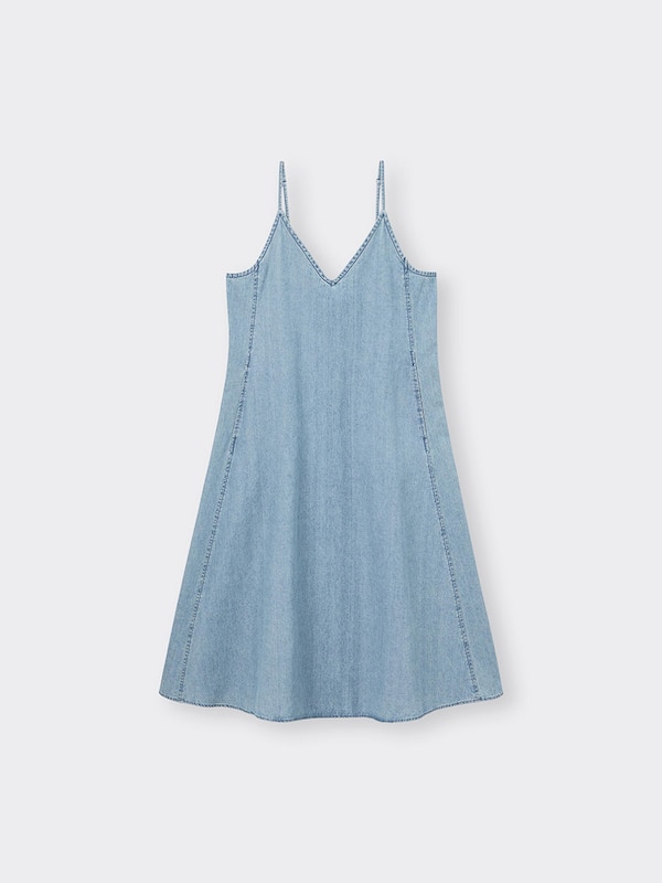ライトデニムフレアキャミソールワンピース+EC(丈短め110.0～119.0cm)