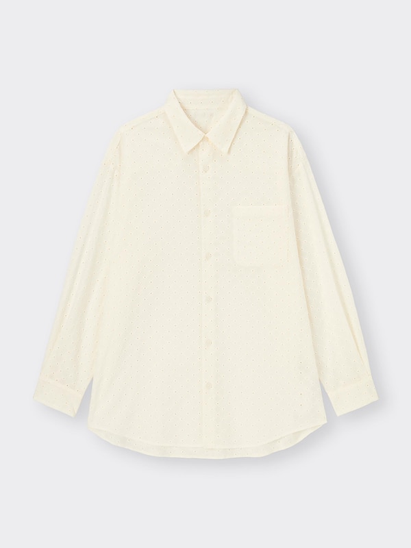 レースオーバーサイズシャツ(長袖)