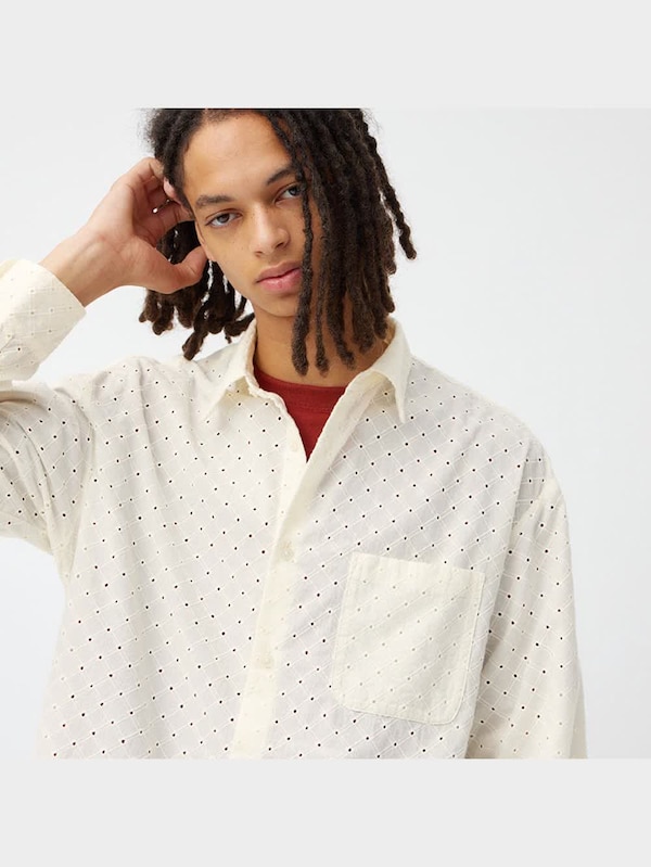 レースオーバーサイズシャツ(長袖)