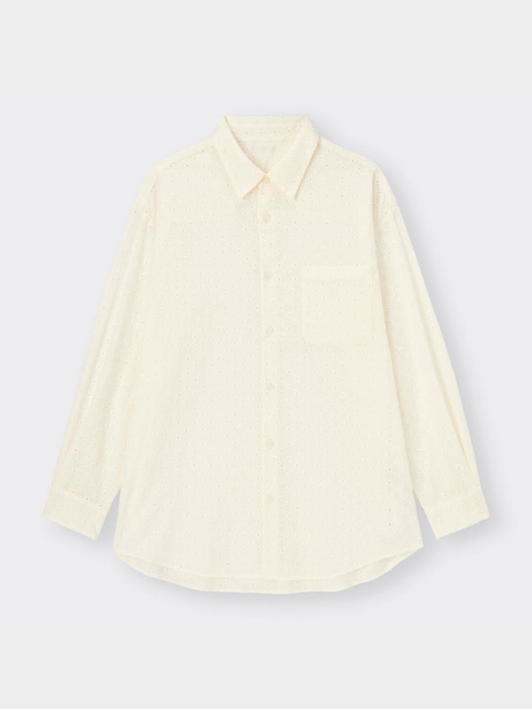 レースオーバーサイズシャツ(長袖)