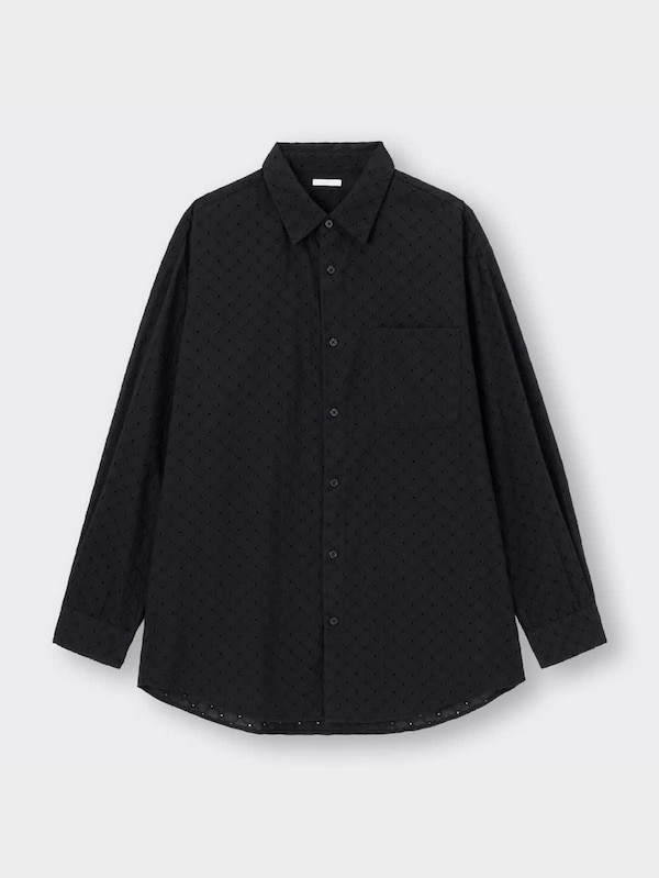 レースオーバーサイズシャツ(長袖)