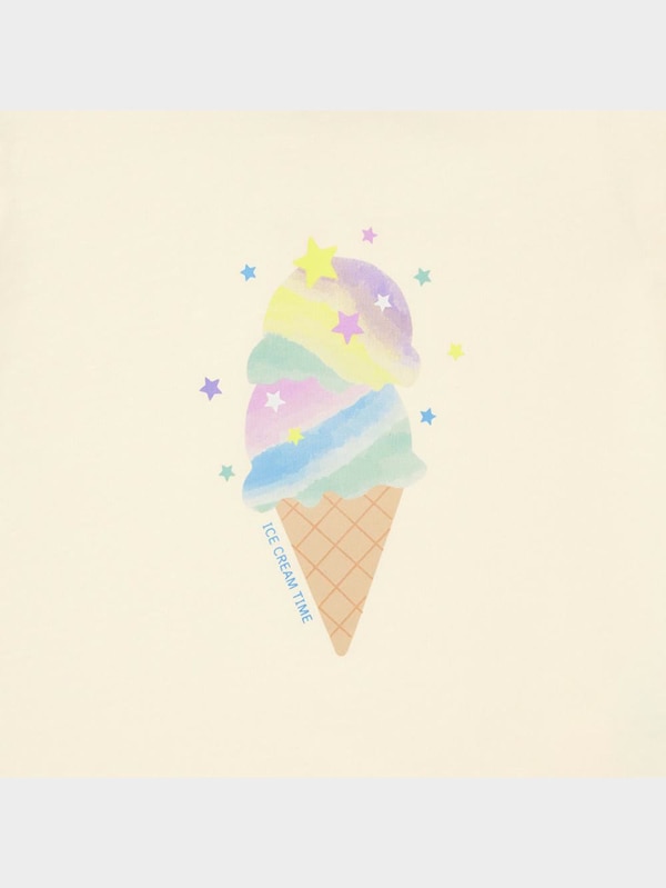 GIRLSコットンラウンジセット(半袖&ショートパンツ)(アイスクリーム)