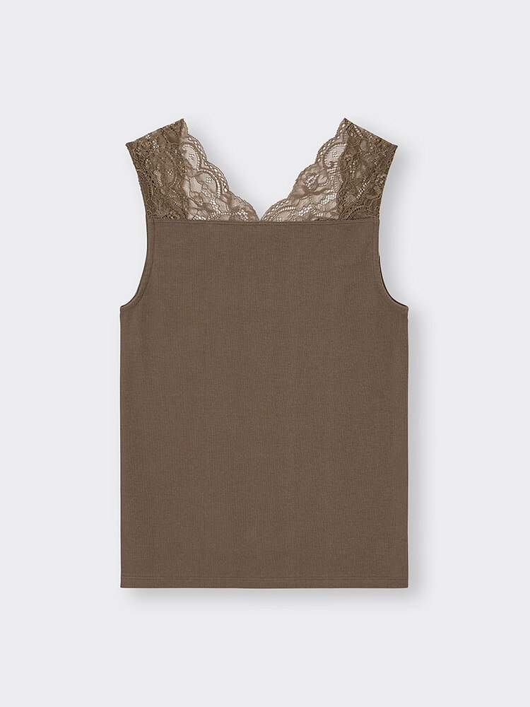 GU公式 | スタイルドライリブレース2WAYネックタンクトップ 