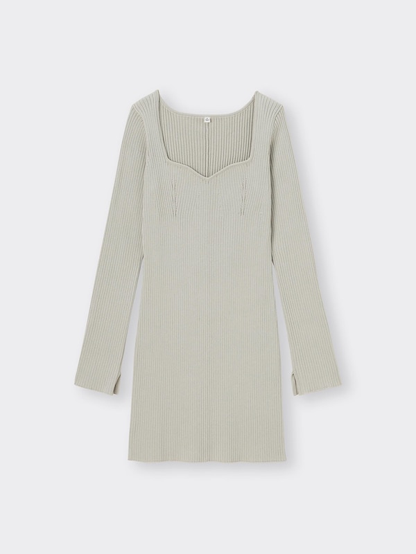 リブニ��ットミニワンピース(長袖)Q+EC(米国仕様)