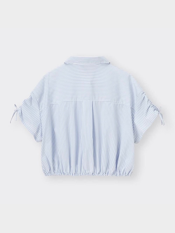 GIRLSクロップドギャザーシャツ(半袖)JR