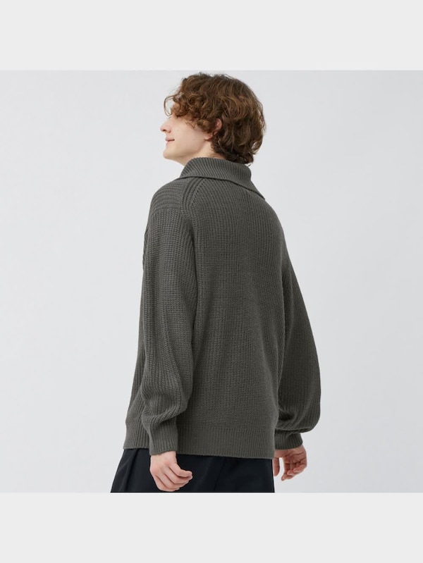 ローゲージハーフジップセーター(長袖)