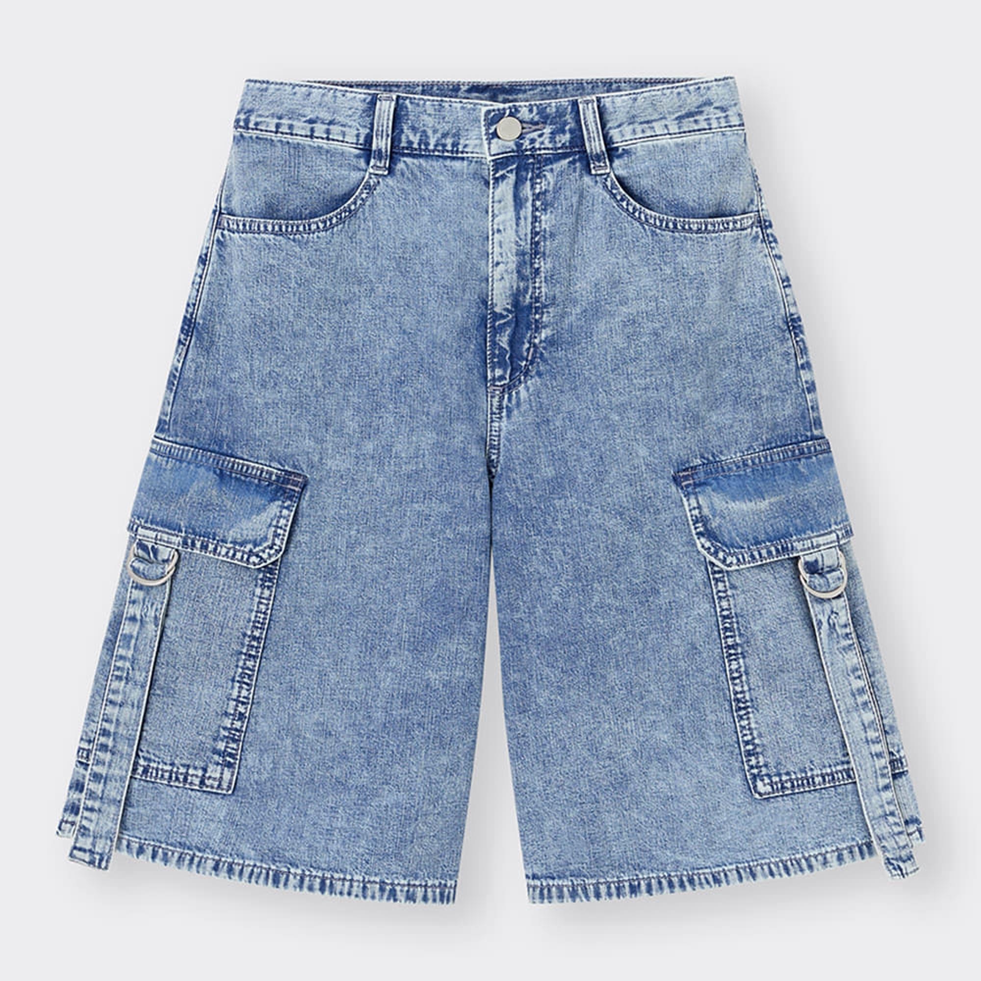 ライトデニムカーゴハーフパンツ