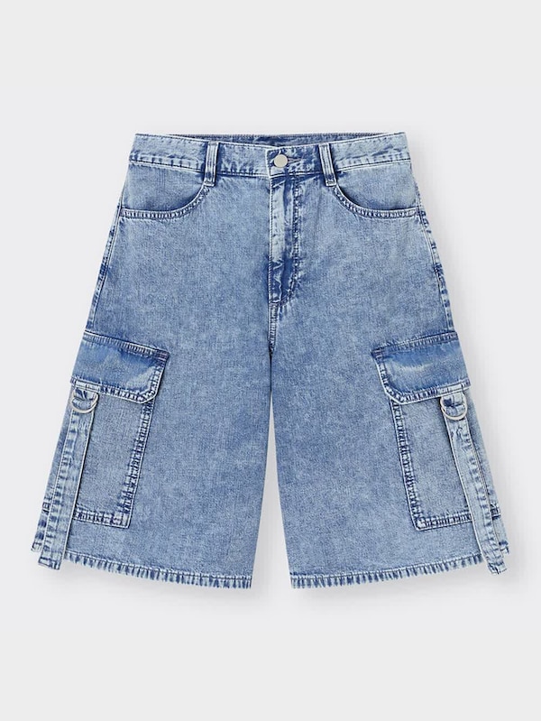 ライトデニムカーゴハーフパンツ