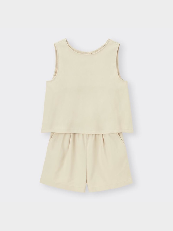 2ピースショートジャンプスーツ(ノースリーブ)+E