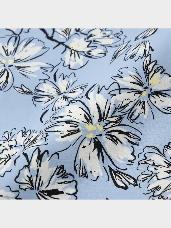 Vネックプリントワンピース(半袖)(フラワーA)