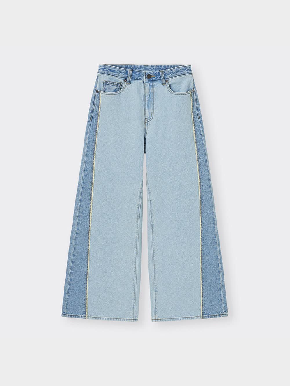 PP STRIPES PANTS ストライプ ワイドデニム PUSH PUSH - メルカリ