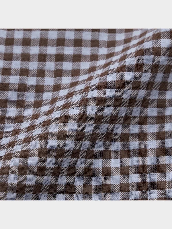 オーガニックコットンパジャマ(チェック)(半袖&ロングパンツ)