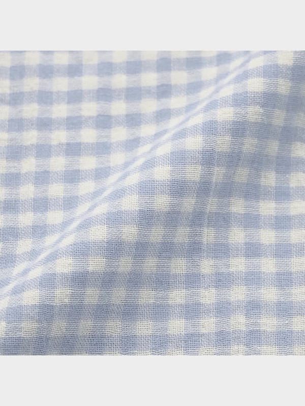 オーガニックコットンパジャマ(チェック)(半袖&ロングパンツ)