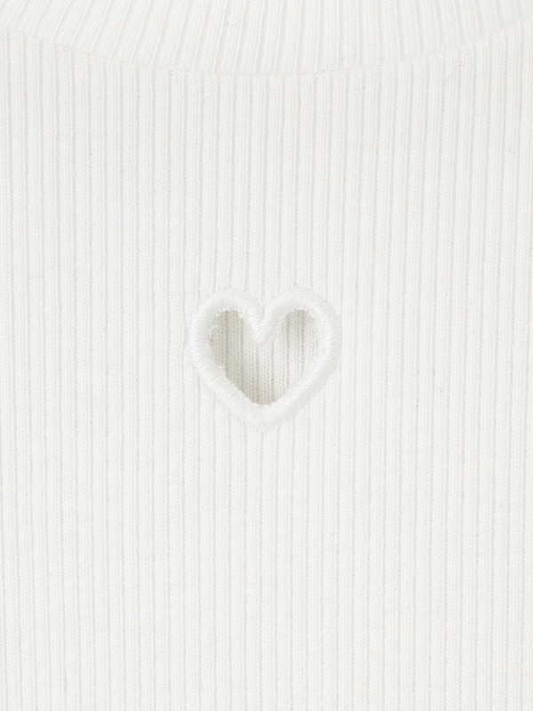 GIRLSハートカットアウトリブT(ノースリーブ)