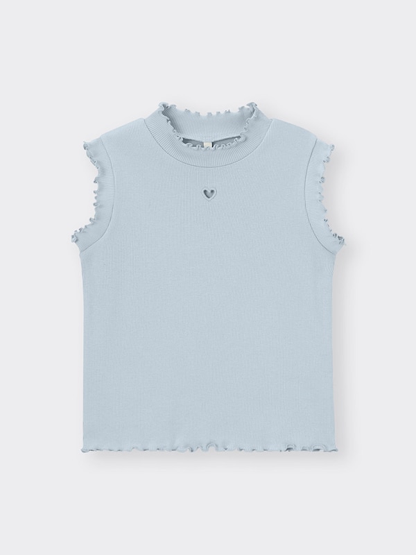 GIRLSハートカットアウトリブT(ノースリーブ)