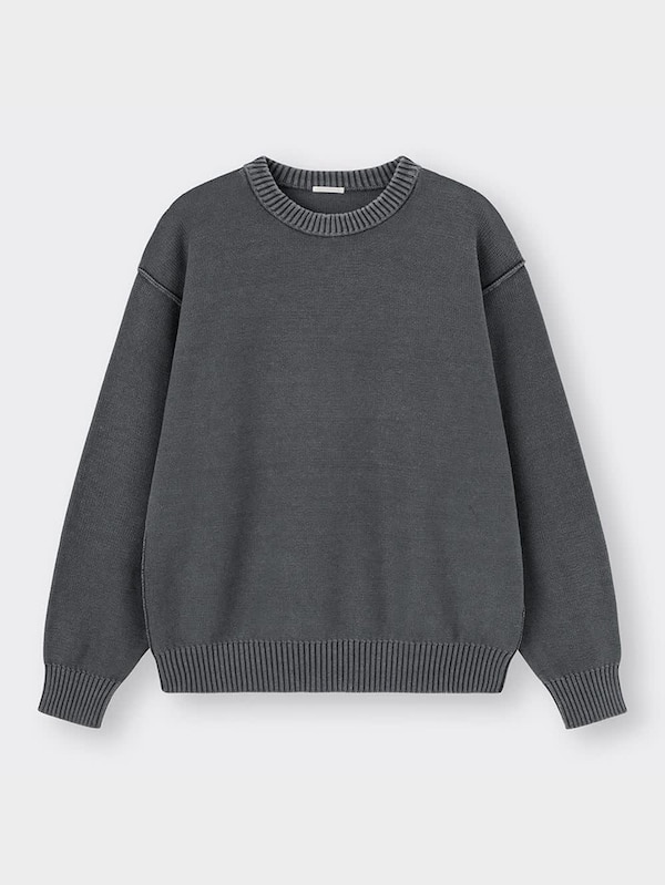 ガーメントダイニットプルオーバー(長袖)