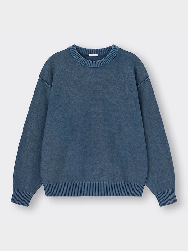 ガーメントダイニットプルオーバー(長袖)