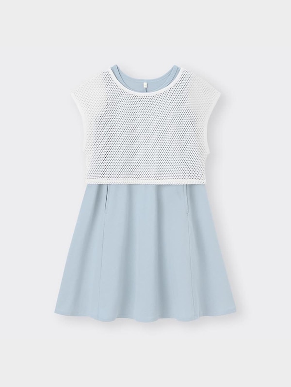 GIRLSメッシュレイヤードワンピース(半袖)