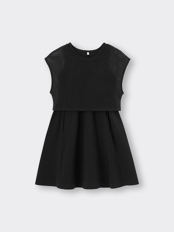 GIRLSメッシュレイヤードワンピース(半袖)
