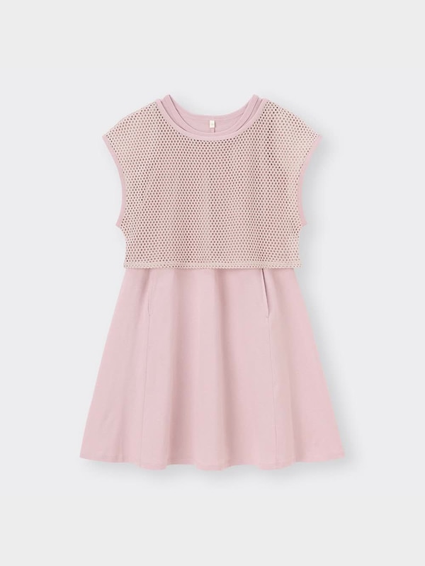 GIRLSメッシュレイヤードワンピース(半袖)