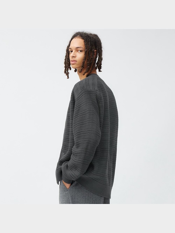 透かし編みカーディガン(長袖)NT+E