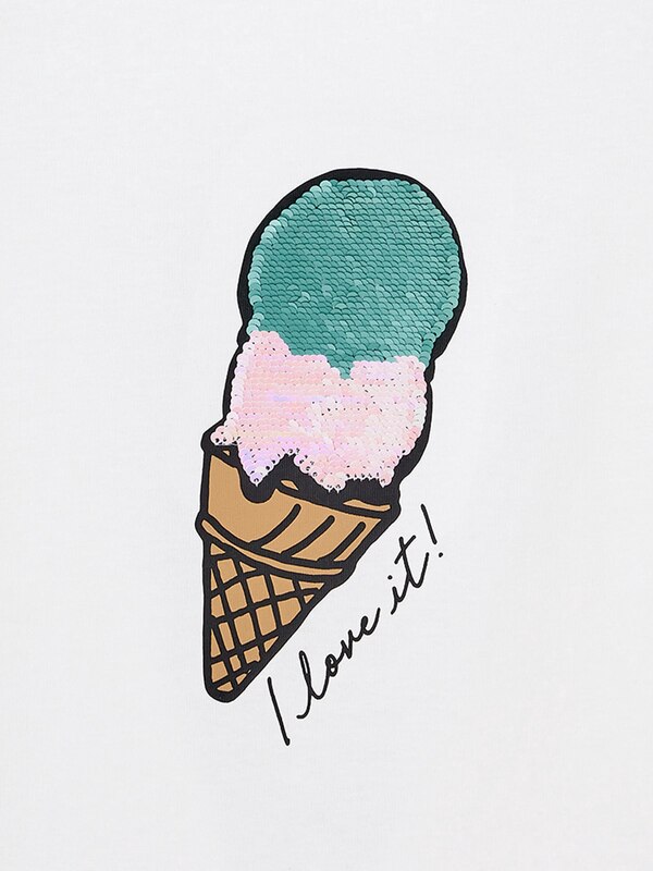 GIRLSスパンコールT(半袖)(アイスクリーム)+X