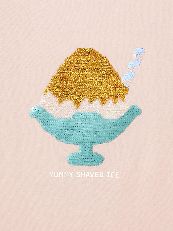 GIRLSスパンコールT(半袖)(カキゴオリ)+X