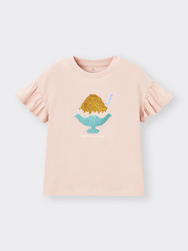 GIRLSスパンコールT(半袖)(カキゴオリ)+X