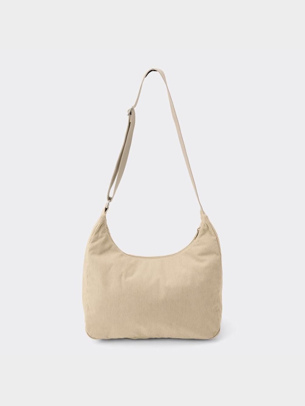 コーデュロイラウンドショルダーバッグ
