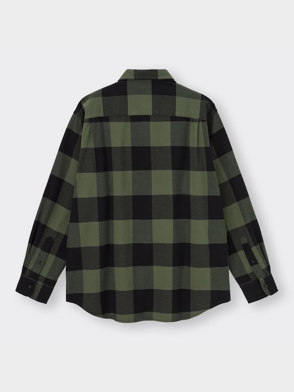 フランネルチェックシャツ(長袖)E