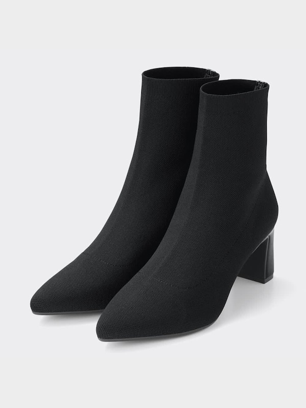 ポインテッドニットブーツ