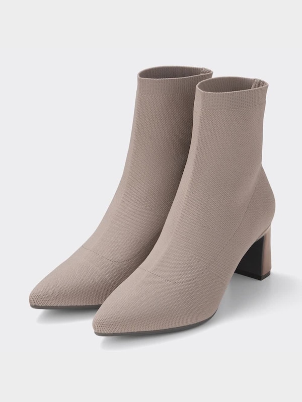 ポインテッドニットブーツ