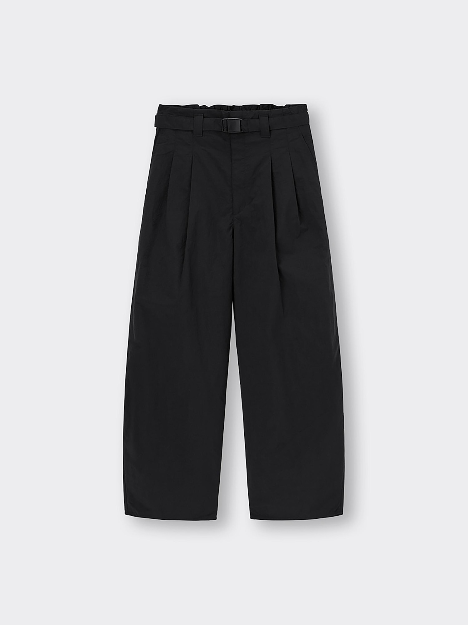 美品 LAITERIE レイトリー タックコクーンパンツ 黒 FREE GU公式 | テックタックコクーンパンツ+EC(丈短め65.0cm)