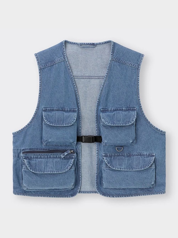 デニム3DポケットユーティリティベストNT+E