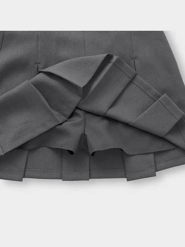 ローウエストプリーツミニスカート