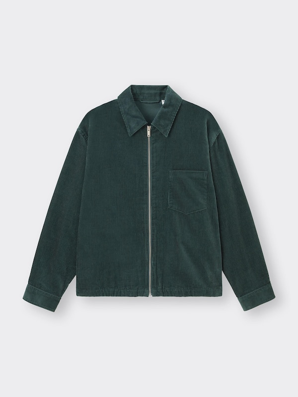 コーデュロイジップアップシャツ(セットアップ可能)