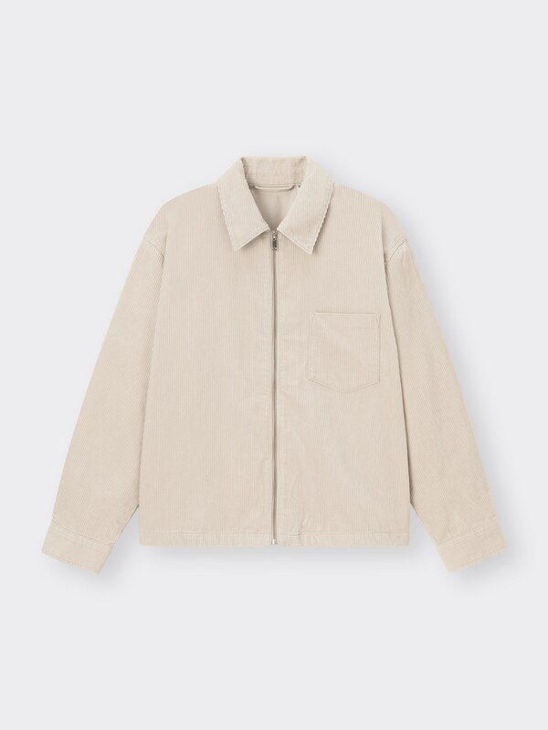 コーデュロイジップアップシャツ(セットアップ可能)