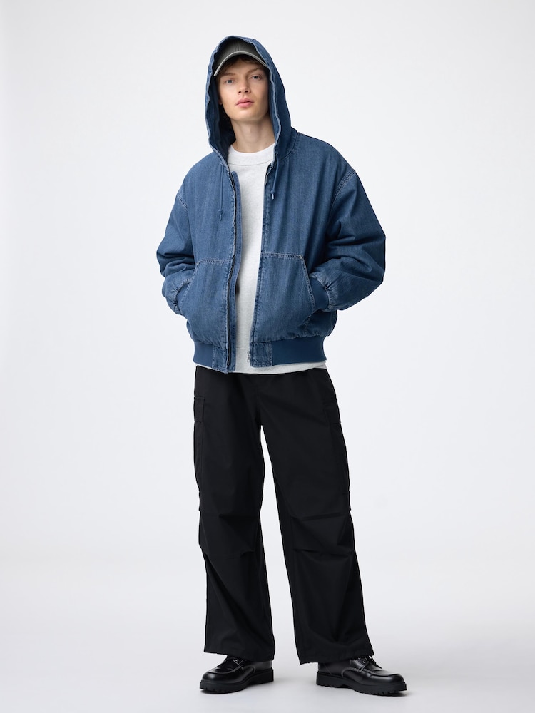 GU ブラック スリムフィット パンツ ドローストリング付き XL（GU公式 