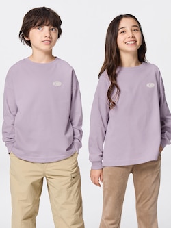 KIDS(男女兼用)コットンワンポイントT(長袖)