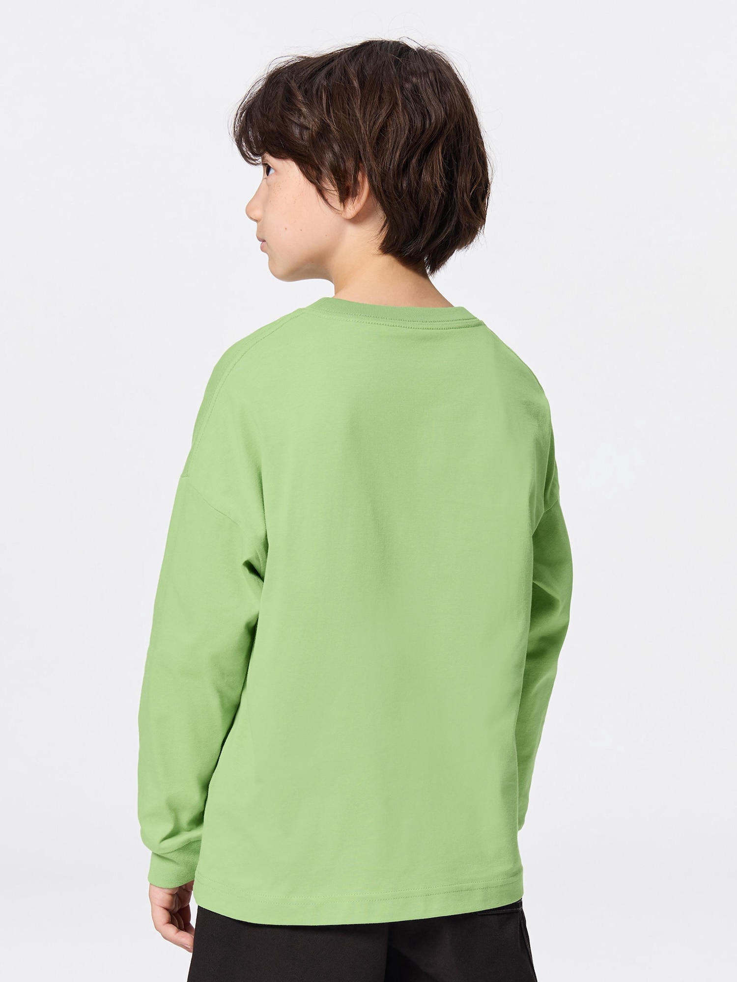 GU公式 | KIDS(男女兼用)コットンワンポイントT(長袖)