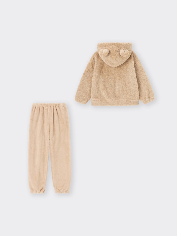 KIDS(男女兼用) マシュマロフィールパーカセット(ベア)(長袖&ロングパンツ)