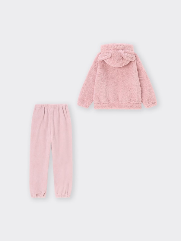 KIDS(男女兼用) マシュマロフィールパーカセット(ラビット)(長袖&ロングパンツ)