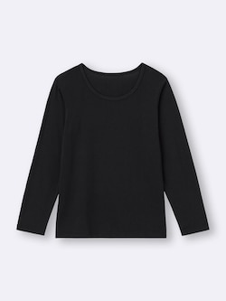 KIDS(男女兼用)スタイルヒートクルーネックT(長袖)+X