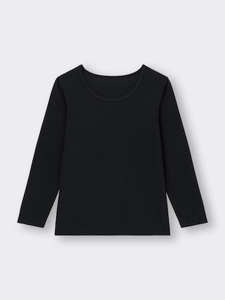 KIDS(男女兼用)スタイルヒートクルーネックT(長袖)+X 【KIDS・TEEN】 【キッズ インナー・下着】【GU公式/ジーユー】 【BLACK】 KIDS(男女兼用)スタイルヒートクルーネックT(長袖)+X 【KIDS・TEEN】 【キッズ インナー・下着】【GU公式/ジーユー】 【BLACK】