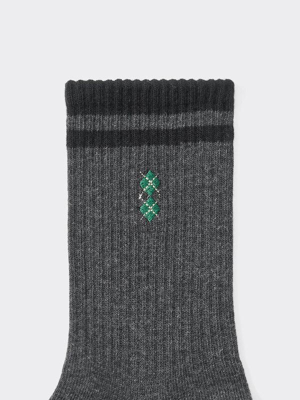 ハイアンクルソックス(刺繍)