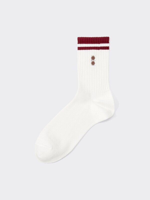 ハイアンクルソックス(刺繍)