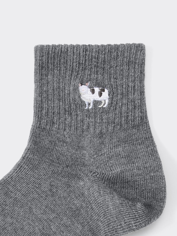 アンクルソックス(刺繍)