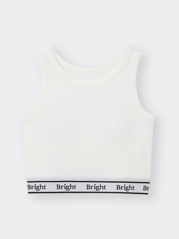 GIRLSブラフィールプチロゴテープクロップドタンクトップ